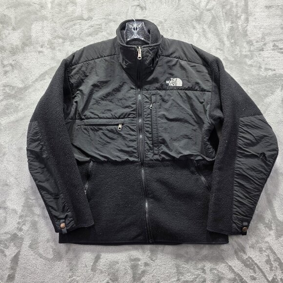 Vintage The North Face Jacket Mens Medium Black Denali Fleece Nylon Made USA 90s - Picture 1 of 13